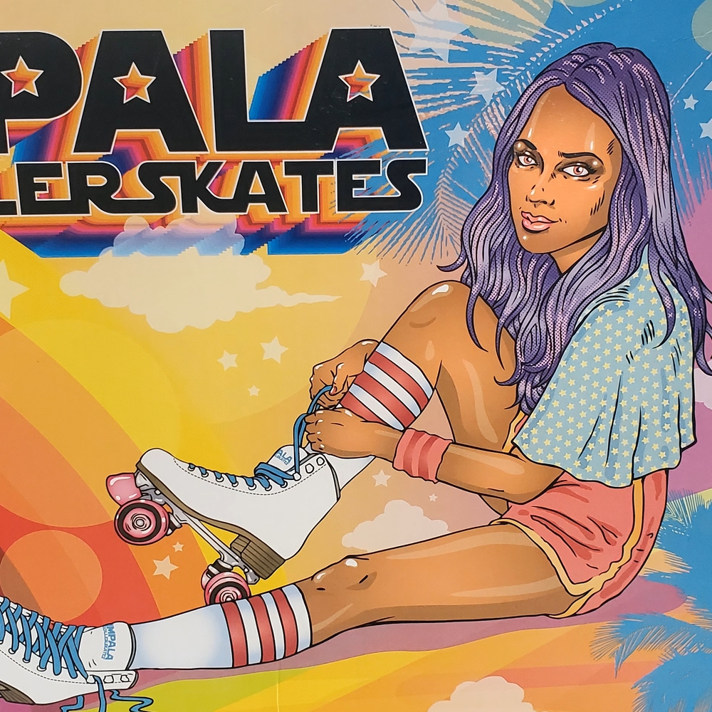 Colorful Roller Skates Poster